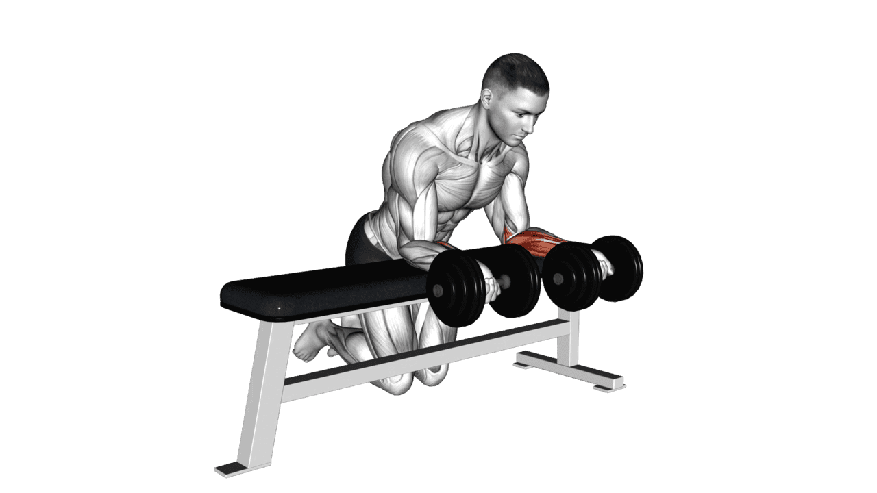 Dumbbell Over Bench Reverse Wrist Curl