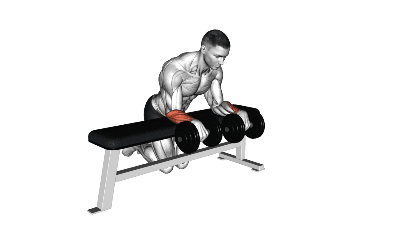 Dumbbell Over Bench Wrist Curl